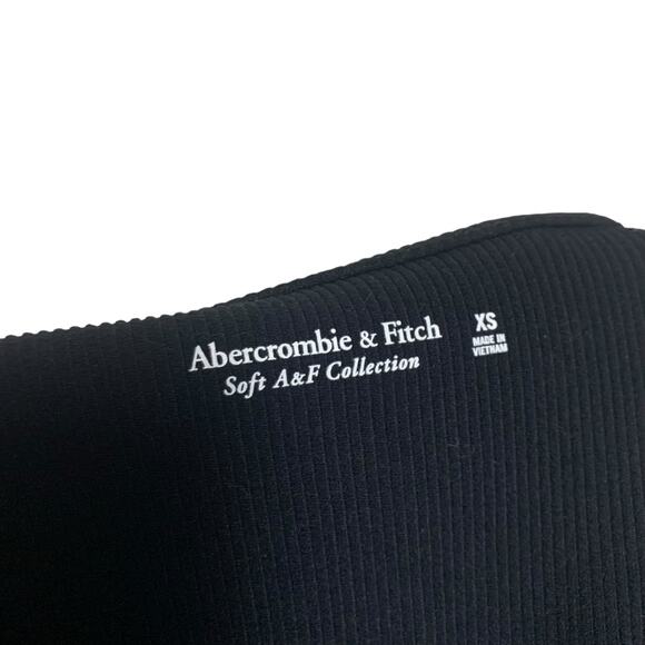 Abercrombie & Fitch Soft A&F Collection Ribbed Wrap Cropped Shirt Womens Size XS - Picture 4 of 6